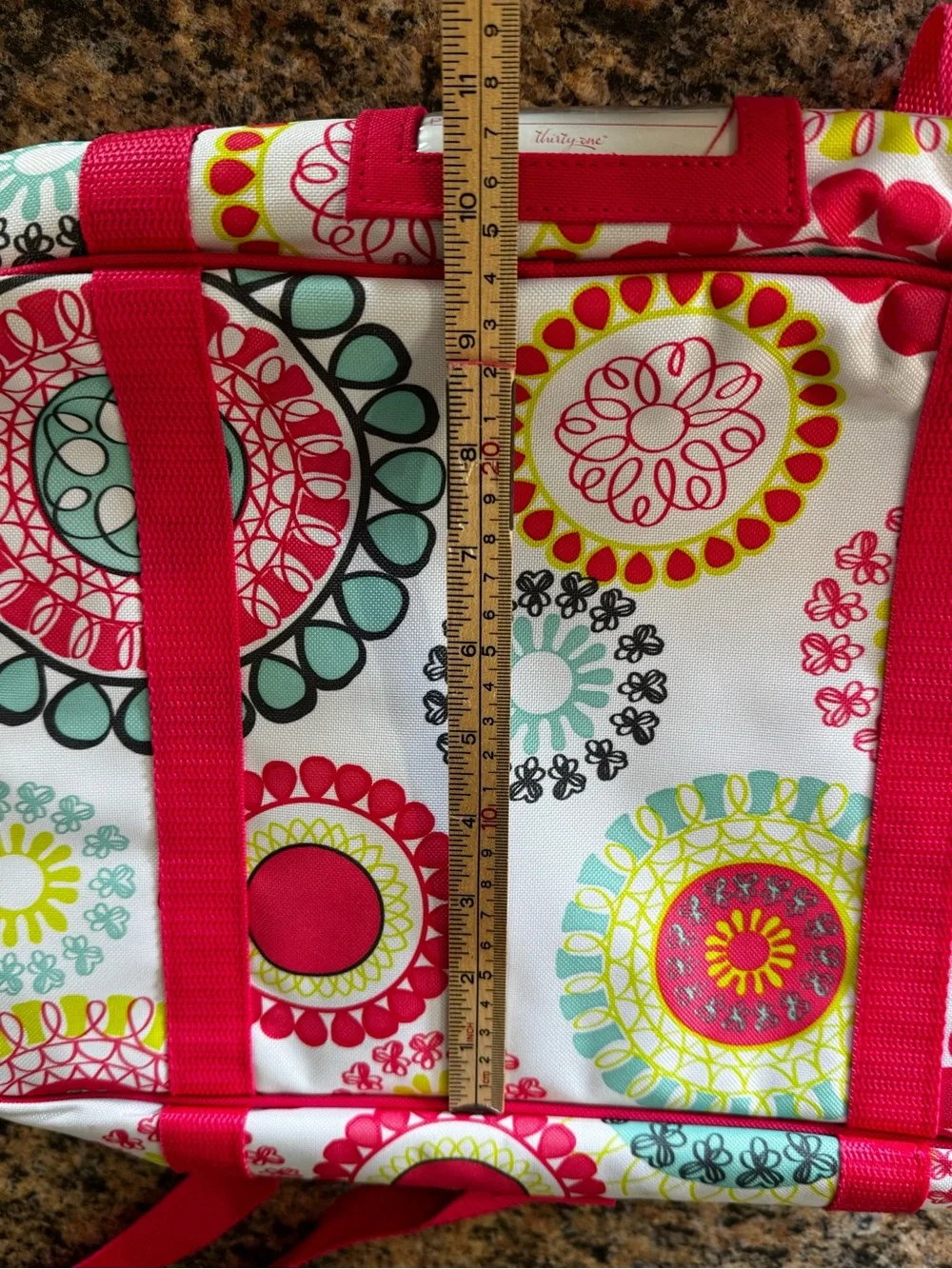 Thirty One Perfect Party Thermal Casserole Picnic Carrier Citrus Medallion Large